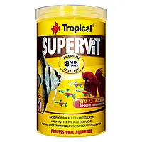Сухий корм для акваріумних риб Tropical в пластівцях «Supervit» 1 л (для всіх акваріумних риб)