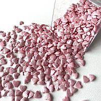 Присипка для кондитерських виробів Сердечка перламутрові рожеві, 50 грам