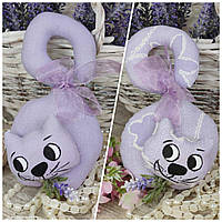 Кіт Лаванда, льон, бавовна , котик 18*9 см , аромат лаванди