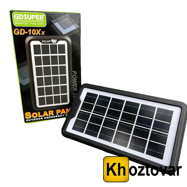 Сонячна панель GDSuper GD-10 3Вт | Сонячна зарядка з USB Solar Panel