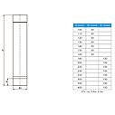 D-350 мм Труба димохідна L-довжина-0,3 м товщина 0,6 мм ЗІГ 304 сталь, фото 2