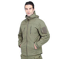Тактическая куртка Lesko A013 Green S мужская уличная куртка с водонепроницаемой ткани и флисовой подкладкой