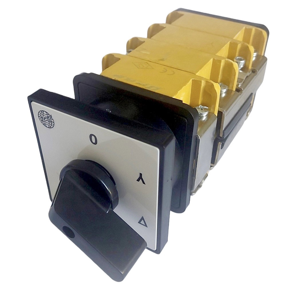 Кулачковий перемикач зірка/трикутник « 0-Y-Δ», 100 А