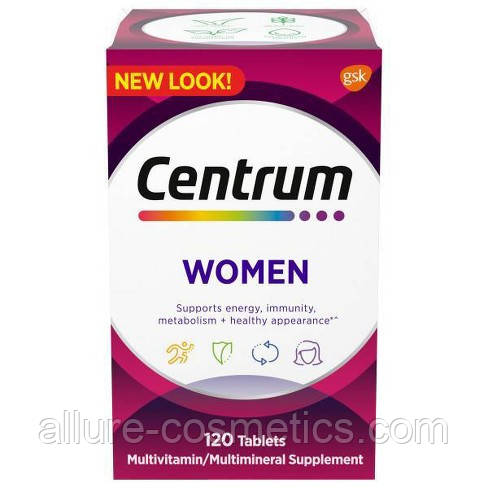 Мультивітаміни для Жінок Centrum Women Multivitamin & Multimineral Supplement 120шт