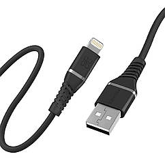 Кабель Promate PowerLine-Ai120 USB to Lightning MFi 2.4A 1.2 м Black (powerline-ai120.black)