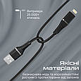 Кабель Promate PowerLine-Ai120 USB to Lightning MFi 2.4A 1.2 м Black (powerline-ai120.black), фото 5