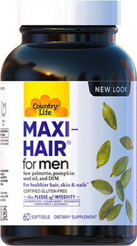 Вітаміни для волосся Maxi-Hair ® для чоловіків, Country Life, США