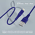 Кабель Promate PowerLine-Ai120 USB to Lightning MFi 2.4A 1.2 м Blue (powerline-ai120.blue), фото 2