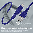 Кабель Promate PowerLine-Ai120 USB to Lightning MFi 2.4A 1.2 м Blue (powerline-ai120.blue), фото 6
