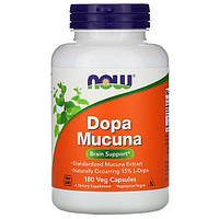 Now Foods, Dopa Mucuna (180 капс.), мукуна, адаптоген растительный