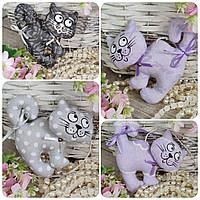 Кіт Лунтік, льон, бавовна , котик 11*12 см , символ року 2023