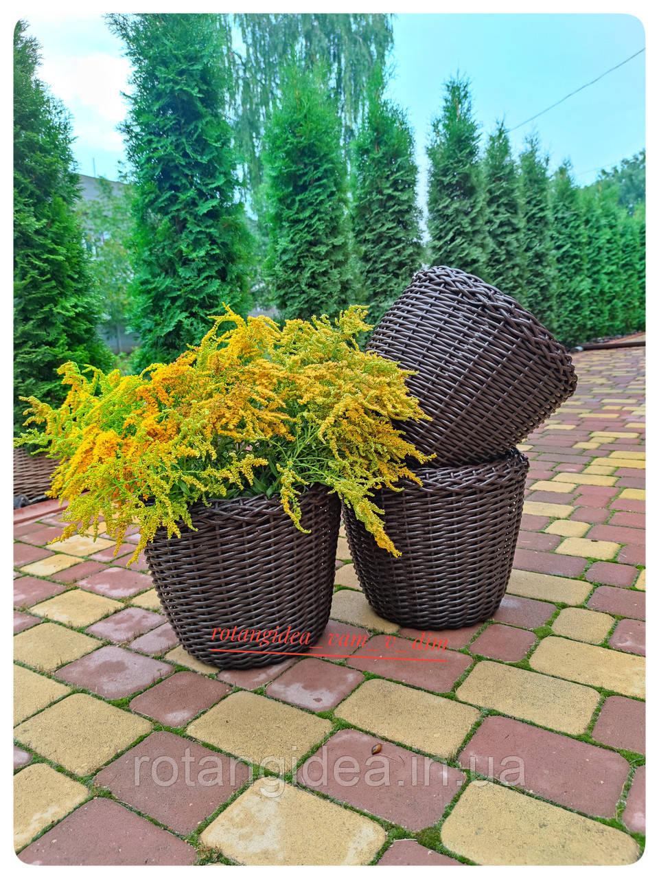 Кашпо из искусственного ротанга объем 10 литров, цена 630 грн — Prom.ua ...