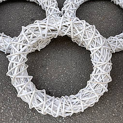 Основа з лози Плетений кільце білий 33 см