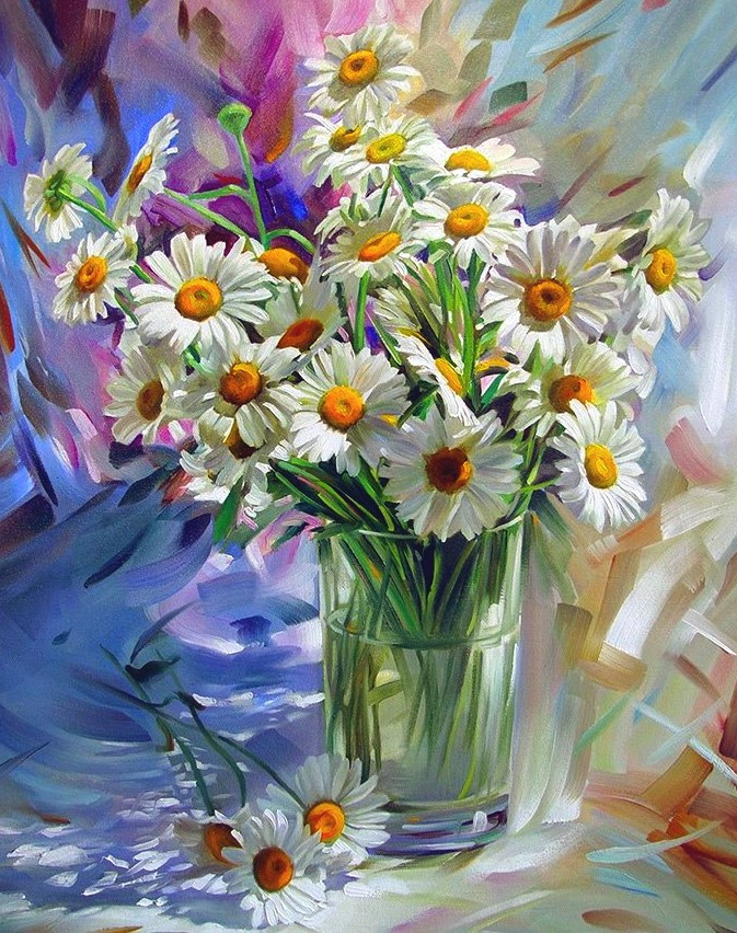 Картини за номерами 40×50 см Kontur. Яскраві ромашки  DS0417, фото 1