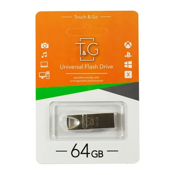 Флеш память T&G 117 Metal Series Silver 64 GB (TG117SL-64G)