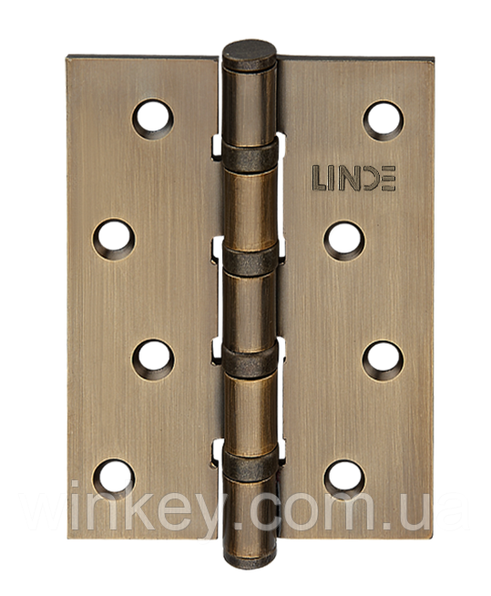 Петля для дверей LINDE 2.5*100*75*12 матова бронза нікель універсальна