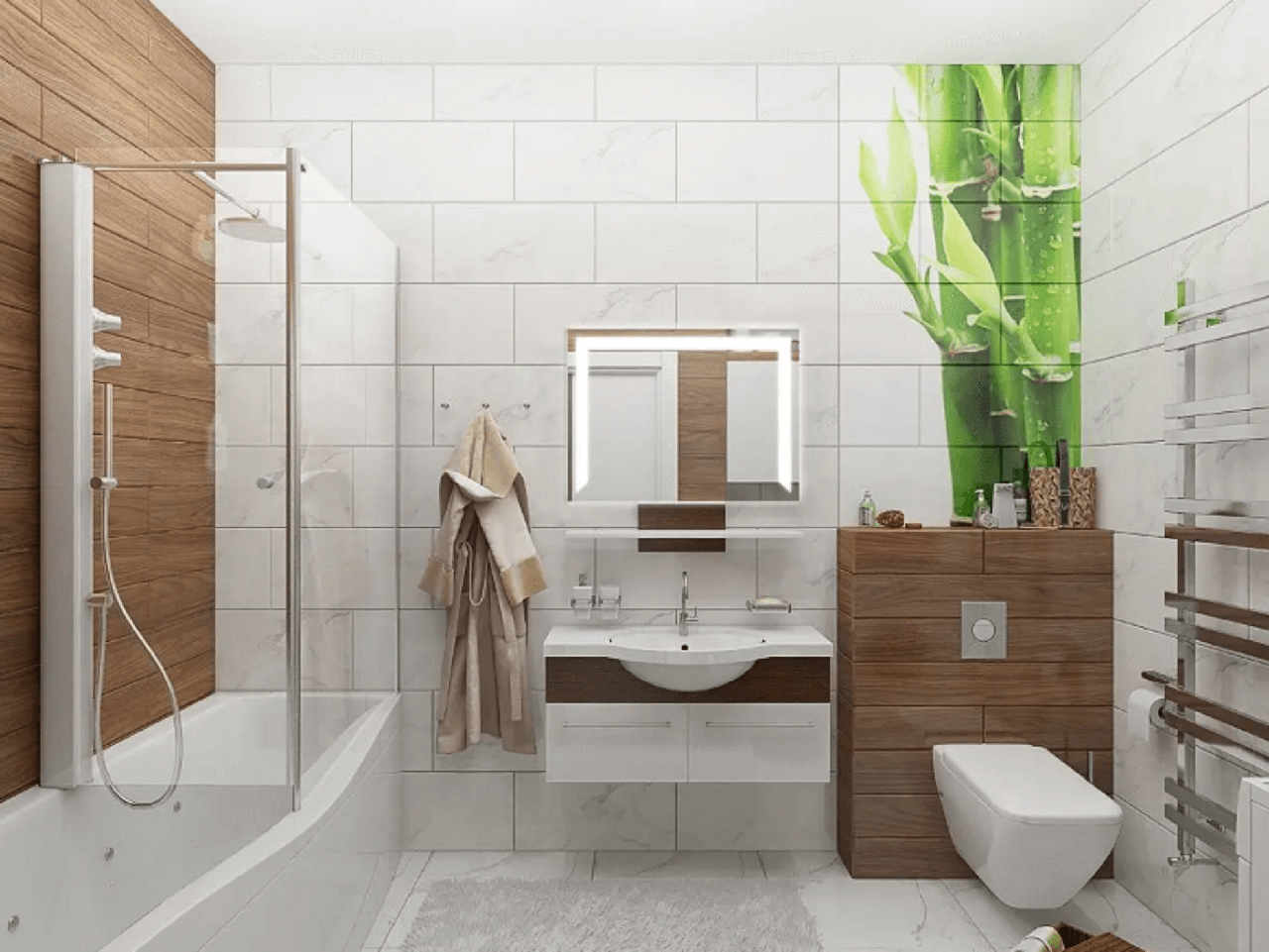 Дзеркало LED (80*60*2,5 см) vz-al-d35 з полицею