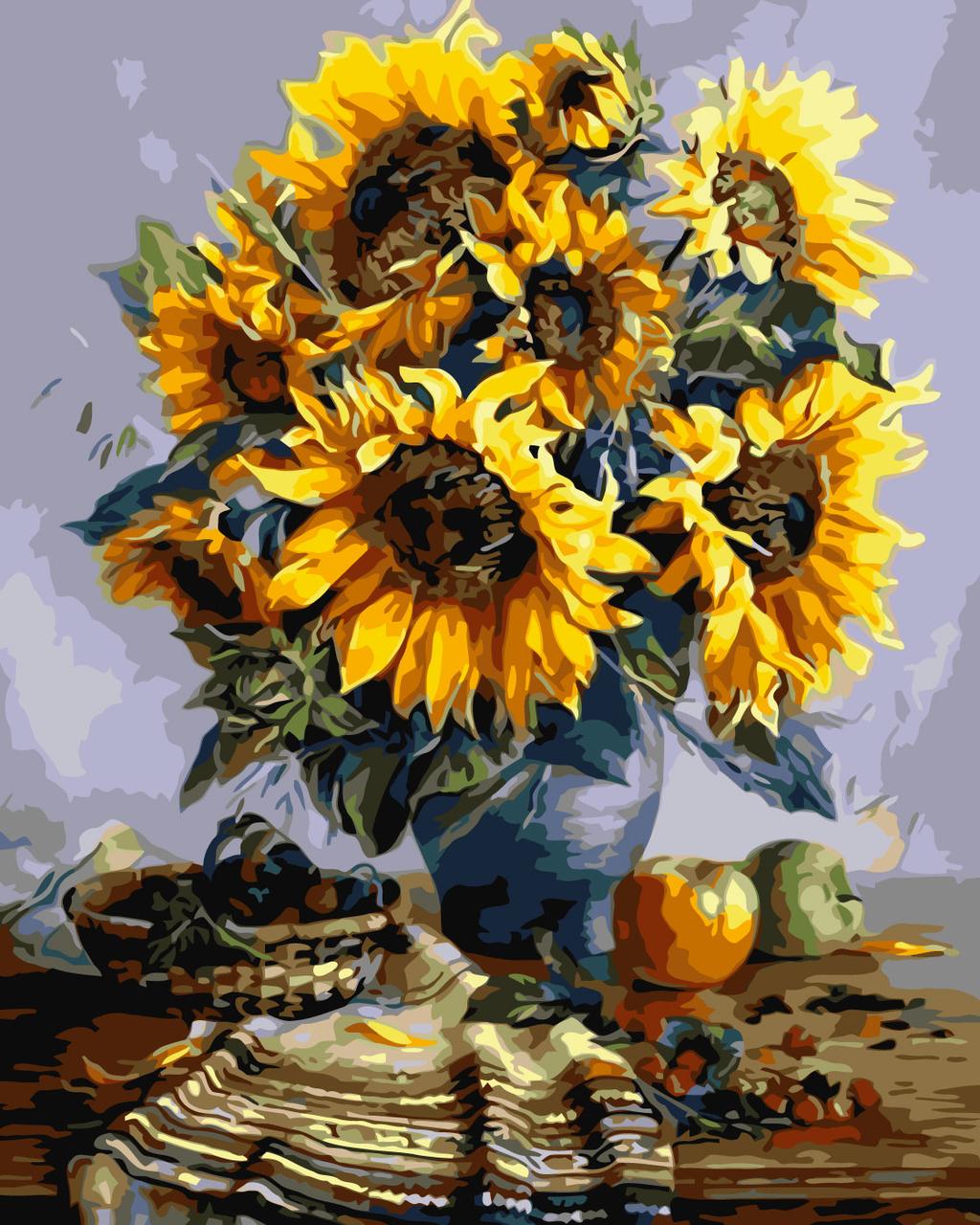 Картини за номерами 40×50 см Kontur. Соняшники худ. Юрій Сизоненко.