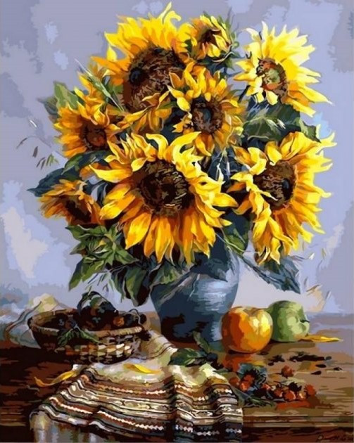 Картини за номерами 40×50 см Kontur. Соняшники худ. Юрій Сизоненко. DS0423
