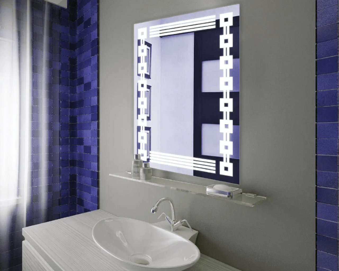Дзеркало LED (60*80*2,5 см) vz-al-d10 з сенсором