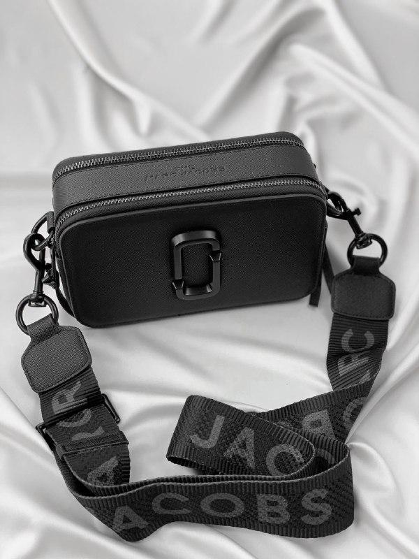 Жіноча сумка клатч Marc Jacobs Total Black Logo (чорна) AS027 маленька сумочка з емблемою Марсоблас top