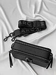 Жіноча сумка клатч Marc Jacobs Total Black Logo (чорна) AS027 маленька сумочка з емблемою Марсоблас top, фото 6