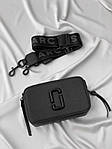 Жіноча сумка клатч Marc Jacobs Total Black Logo (чорна) AS027 маленька сумочка з емблемою Марсоблас top, фото 8