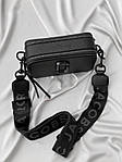 Жіноча сумка клатч Marc Jacobs Total Black Logo (чорна) AS027 маленька сумочка з емблемою Марсоблас top, фото 9
