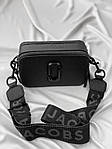 Жіноча сумка клатч Marc Jacobs Total Black Logo (чорна) AS027 маленька сумочка з емблемою Марсоблас top, фото 11