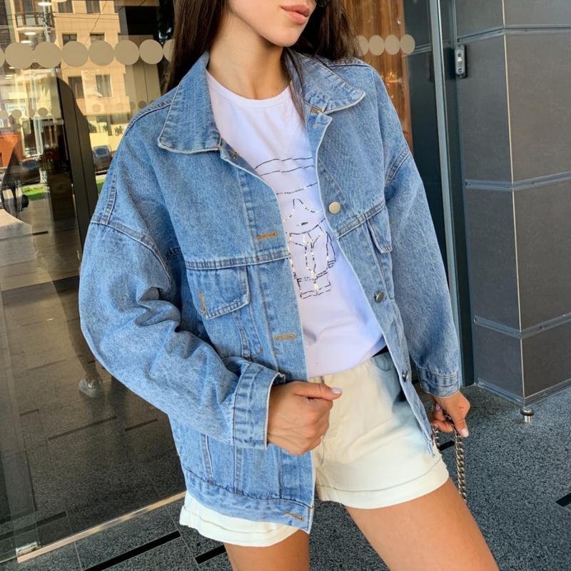 Жіноча стильна джинсова куртка з вишивкою, фото 1