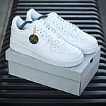 Чоловічі кросівки Nike Air Force (білі) низькі стильні кросівки 1259 Найк топ, фото 7