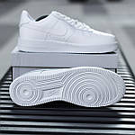 Чоловічі кросівки Nike Air Force (білі) низькі стильні кросівки 1259 Найк топ, фото 5