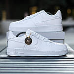 Чоловічі кросівки Nike Air Force (білі) низькі стильні кросівки 1259 Найк топ, фото 3