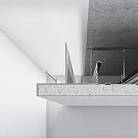 Алюминиевый профиль теневого шва 50 мм для парящего потолка с подсветкой