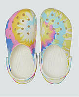 Crocs Classic Tie-Dye Graphic Clog оригинал США W9 наш 39-40 (25.5 см) сабо крокс original сандалі