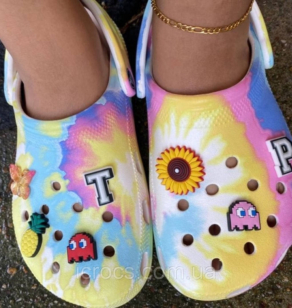 Pastel tie dye crocs cheap