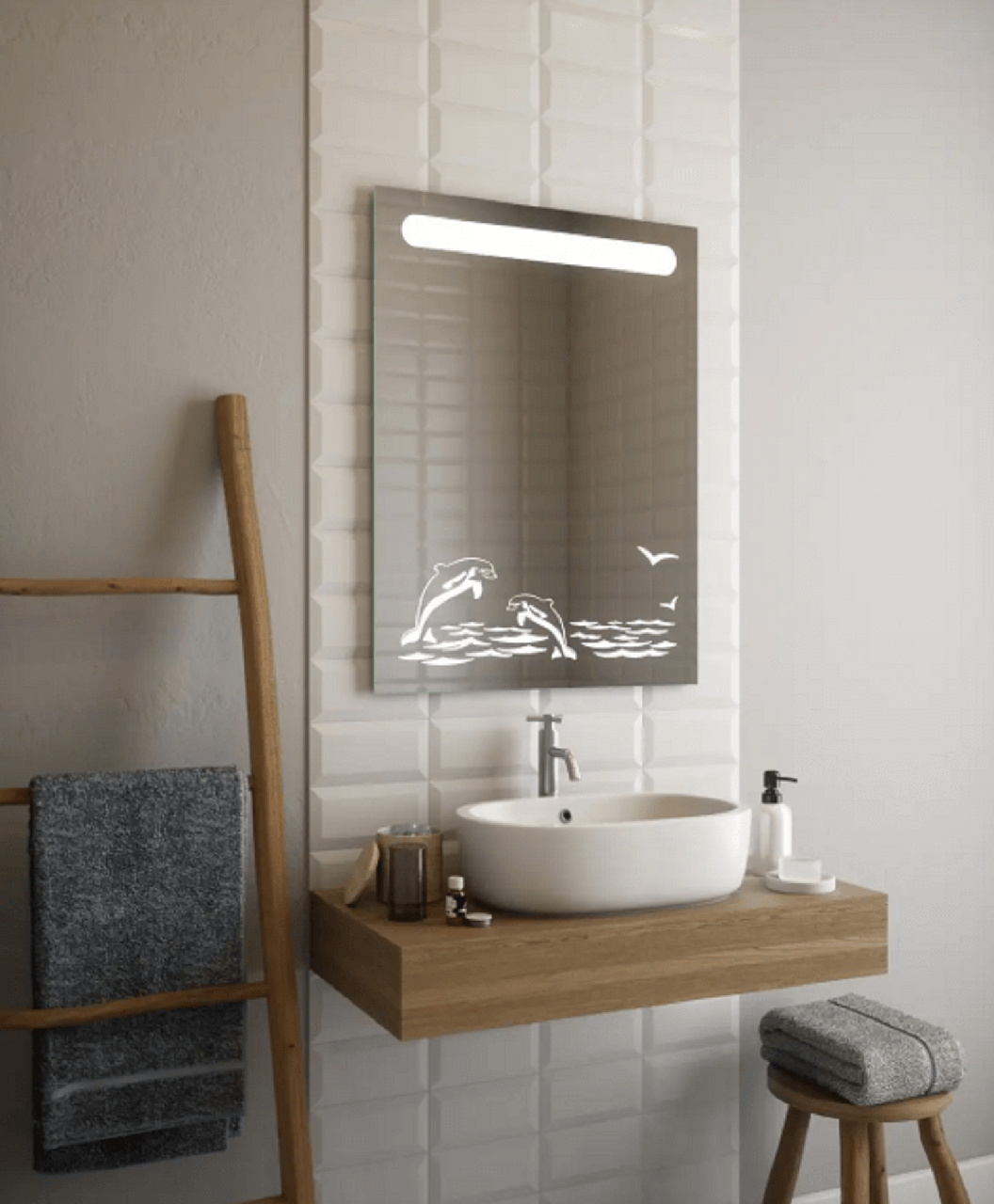 Дзеркало LED (60*80*2,5 см) vz-al-d51