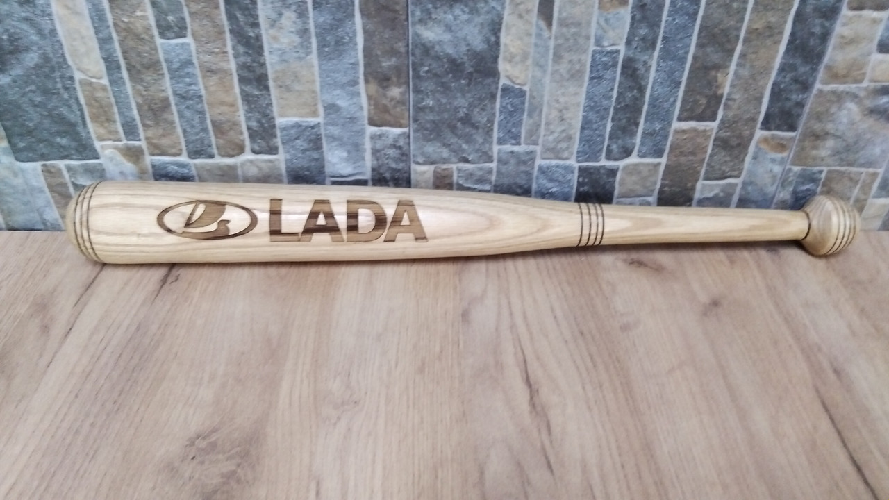 Бейсбольна дерев'яна бита з логотипом авто "Lada" - фото 2 - id-p1668976676