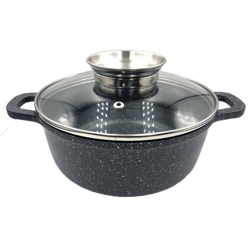 Казан-кстрюля квадратний з мармуровим покриттям UNIQUE UN-5271 16см