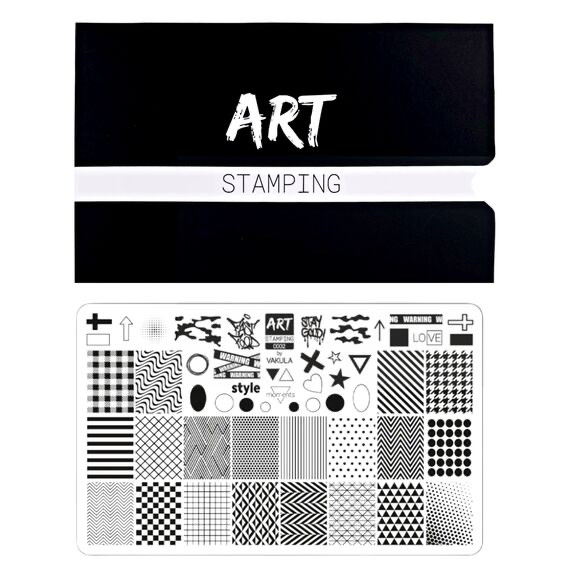 ART STAMPING ПЛАСТИНА ДЛЯ СТЕМПІНГУ 0002 "ГЕОМЕТРІЯ", фото 1