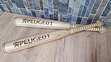 Бейсбольна дерев'яна бита з логотипом авто "Peugeot"