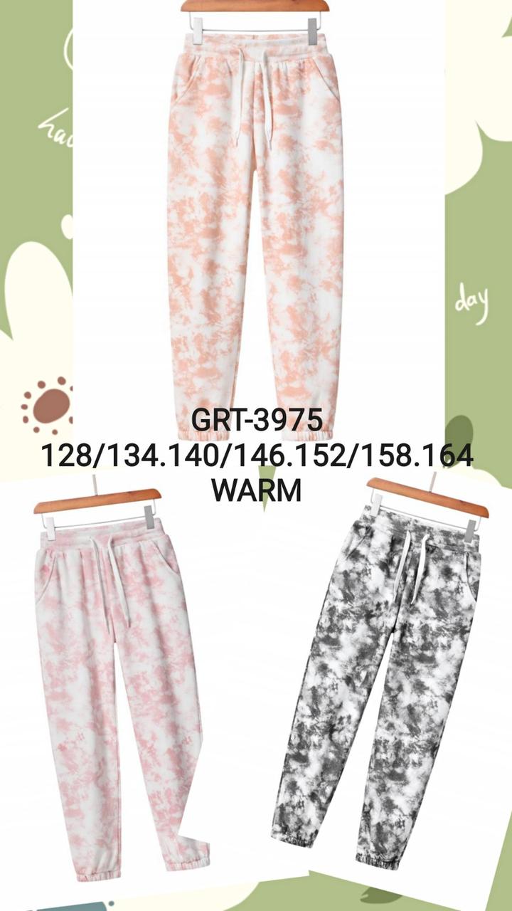 Утеплені штани для дівчаток оптом, розміри 128/134-164, Glo-story, арт. GRT-3975