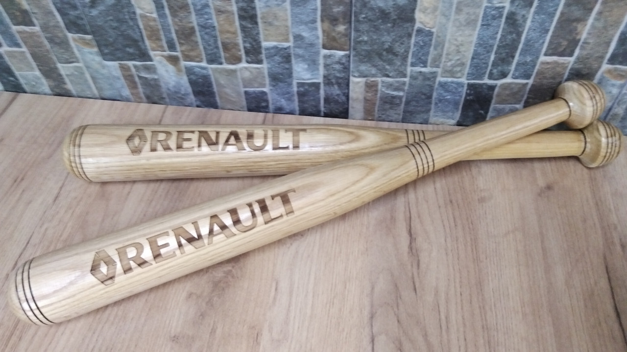 Бейсбольна дерев'яна бита з логотипом авто "Renault"