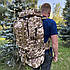 Рюкзак військовий тактичний туристичний 100 літрів піксель пісочний, фото 2