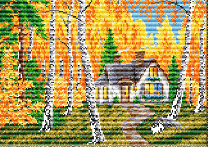 АТ3041. Будиночок в лісі. Осінь., фото 1