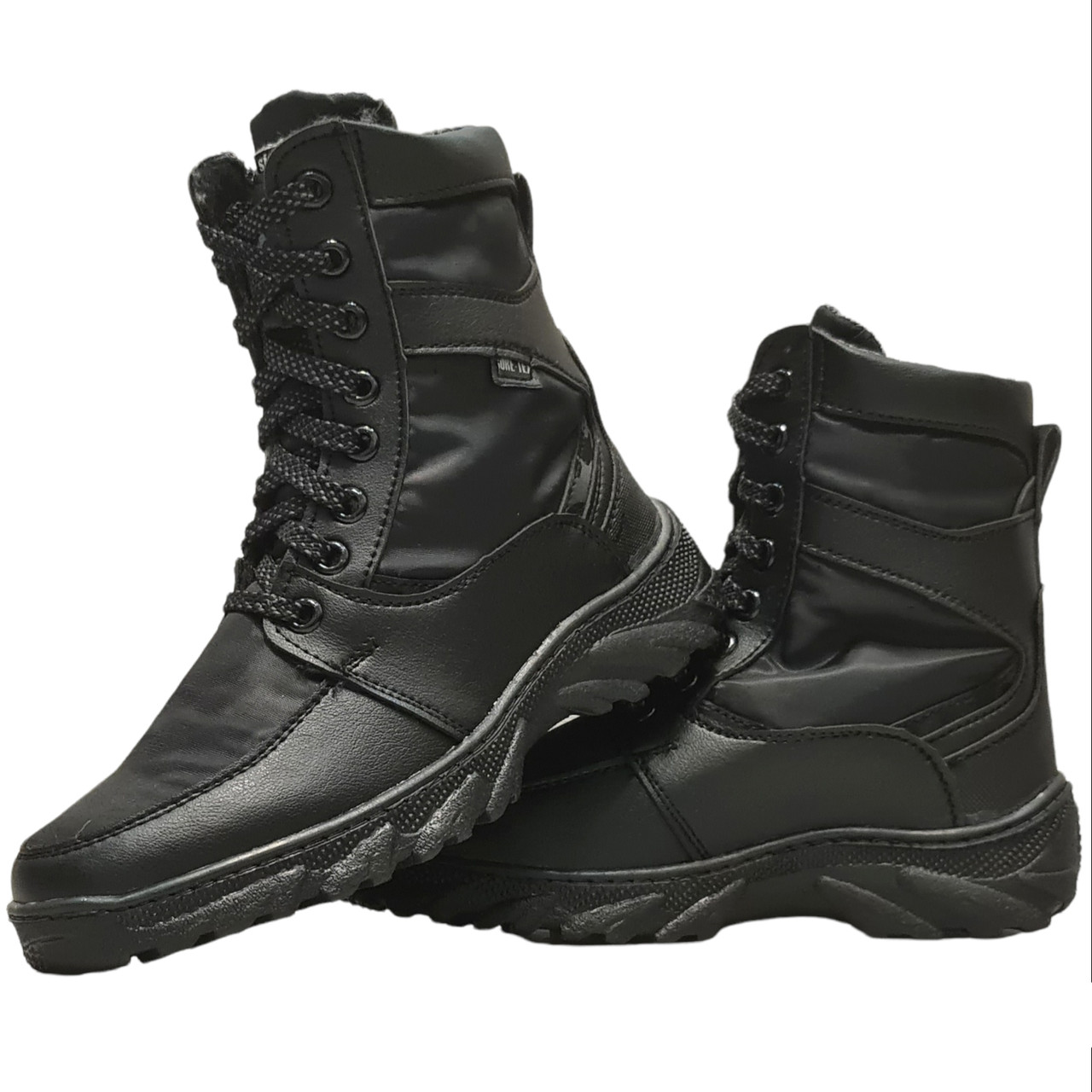 40, 41, 42р. Черевики чоловічі прошиті зимові берці на хутрі чорні (Сгб-22чб), фото 1