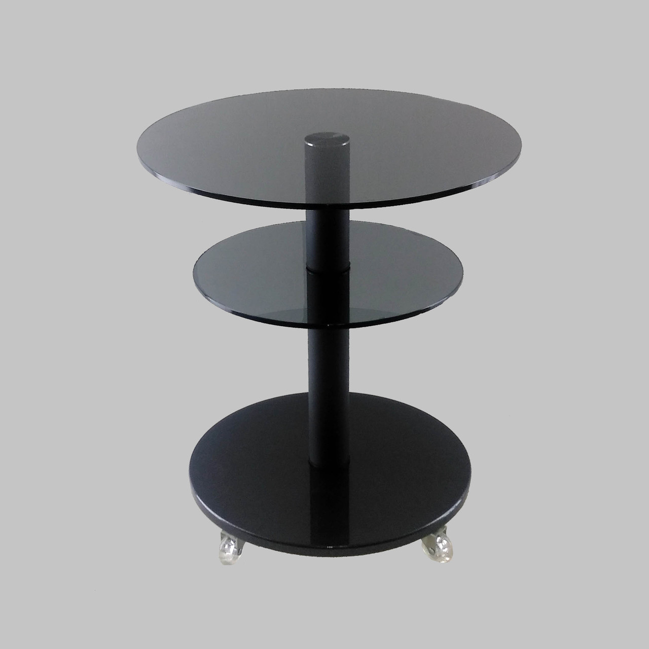 Стіл журнальний круглий Commus Bravo Light 425 K gray-black-blm60, фото 1