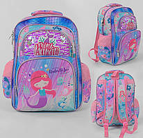 Шкільний рюкзак для дівчинки Русалка паєтки, 1 відділення, 2 кишені, м'яка спинка