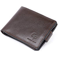 Портмоне Горизонтальное Amico На Магните На Два Отделения Grande Pelle Коричневое Денвер Портмоне