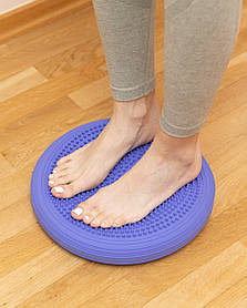 Балансувальна подушка-диск 4yourhealth MED+ 34 см (сенсомоторна) фіолетова